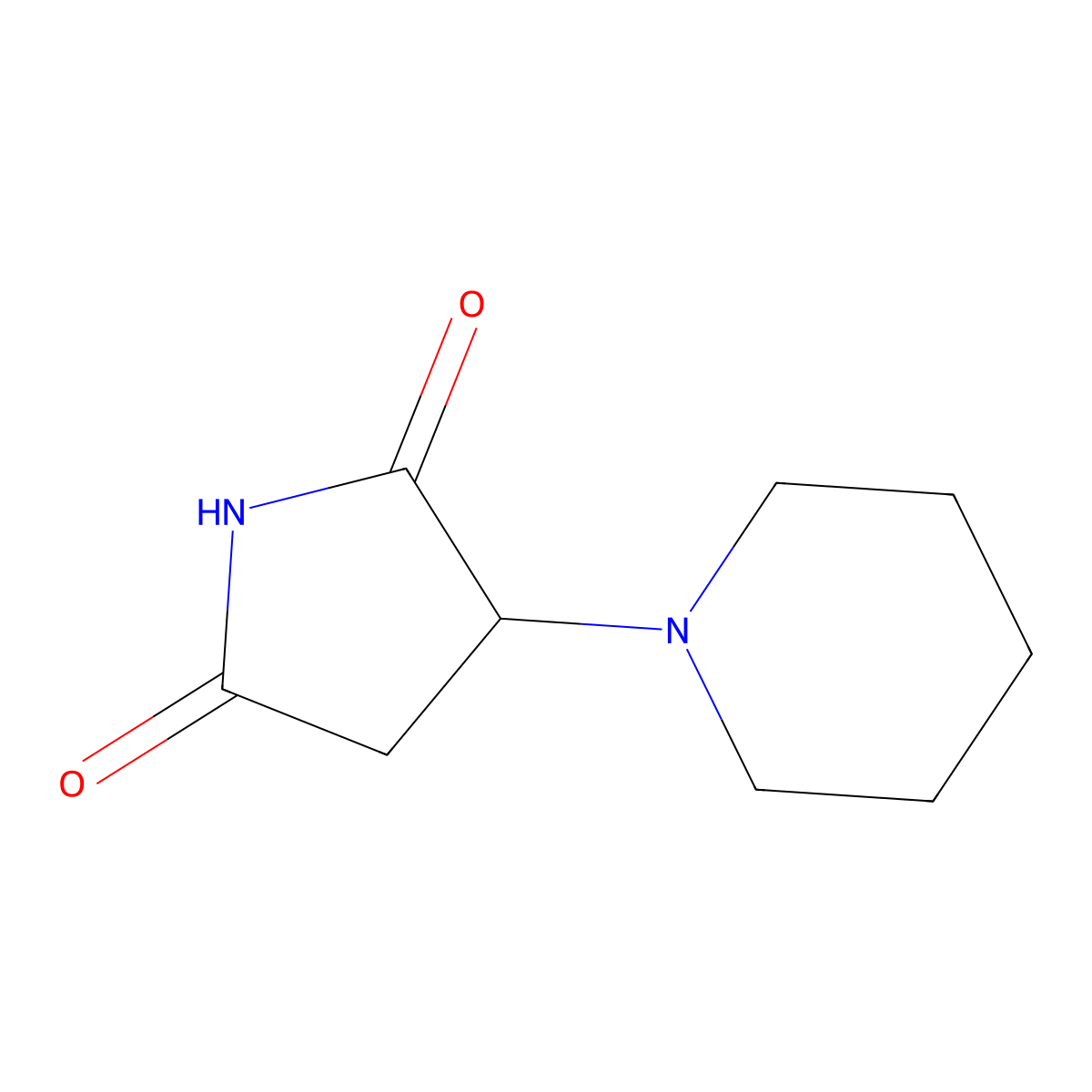 3-Piperidin-1-ylpyrrolidine-2,5-dione molecular structure, CAS 4734-43-4