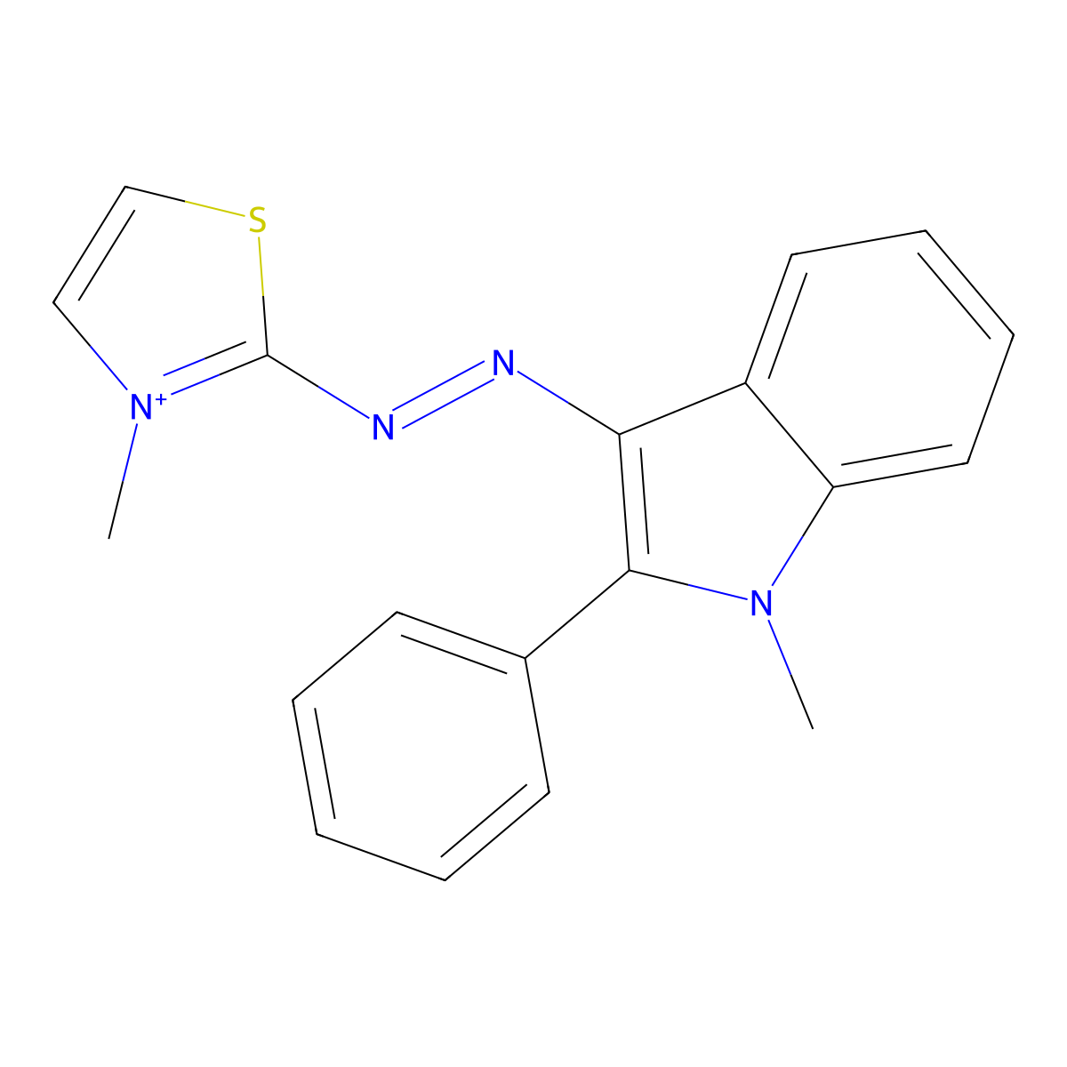 Basic red 29 ion molecular structure, CAS 47340-09-0