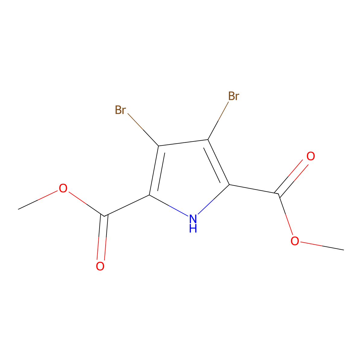 Dimethyl 3,4-dibromo-1H-pyrrole-2,5-dicarboxylate molecular structure, CAS 473401-83-1