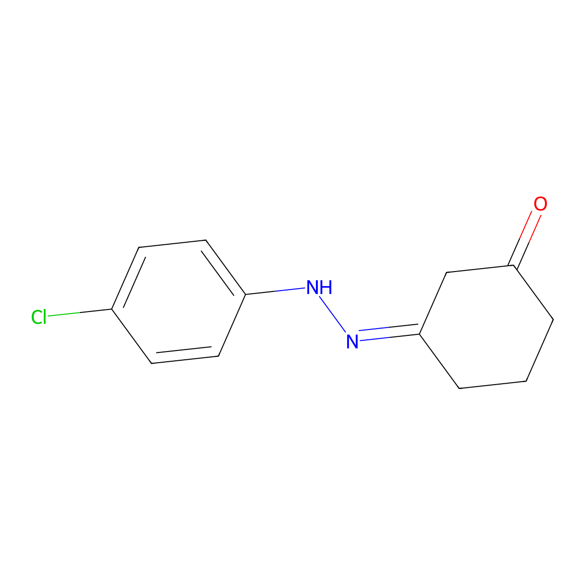3-[2-(4-Chlorophenyl)hydrazin-1-ylidene]cyclohexan-1-one molecular structure, CAS 473403-22-4