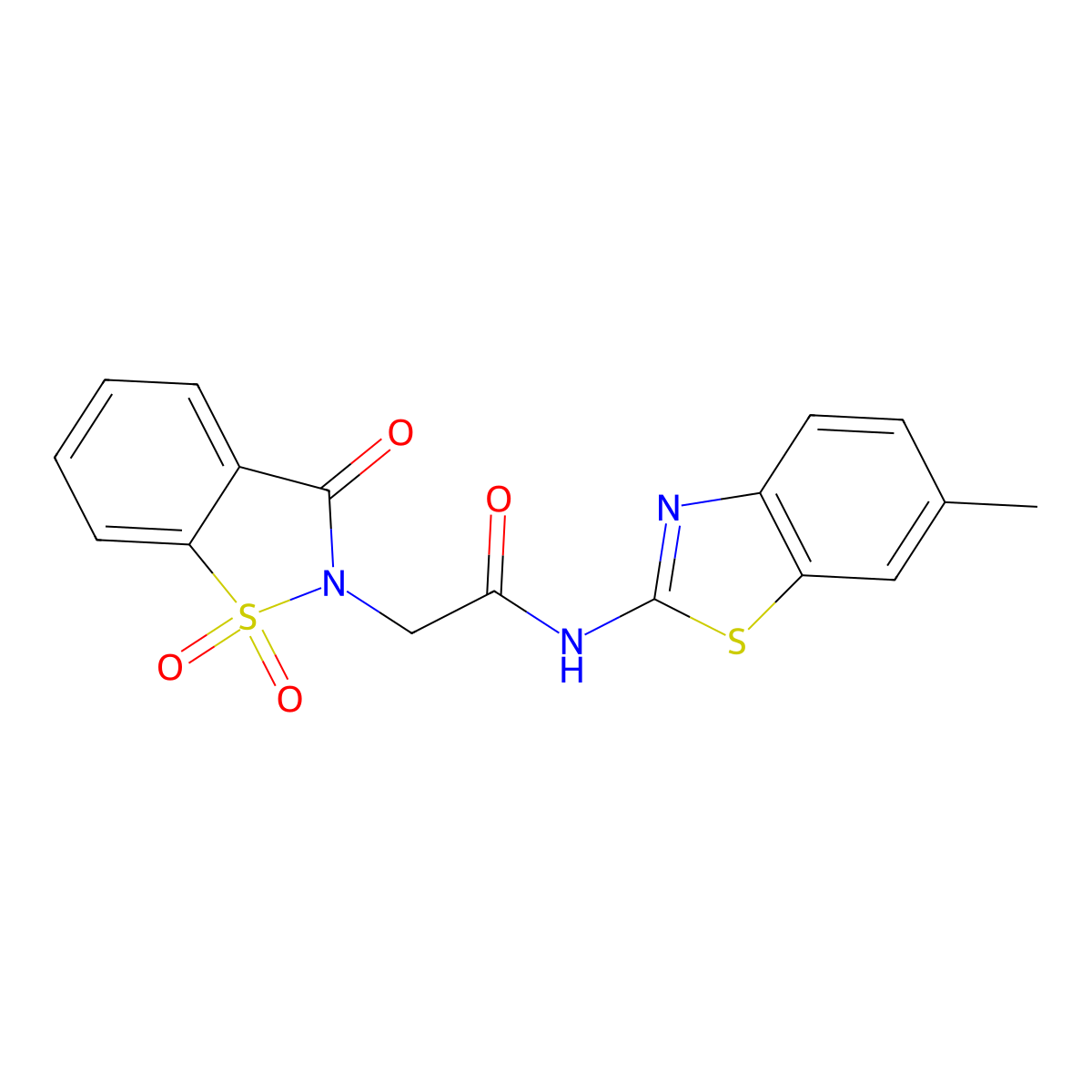 2-(1,1-dioxido-3-oxobenzo[d]isothiazol-2(3H)-yl)-N-(6-methylbenzo[d]thiazol-2-yl)acetamide molecular structure, CAS 473406-19-8