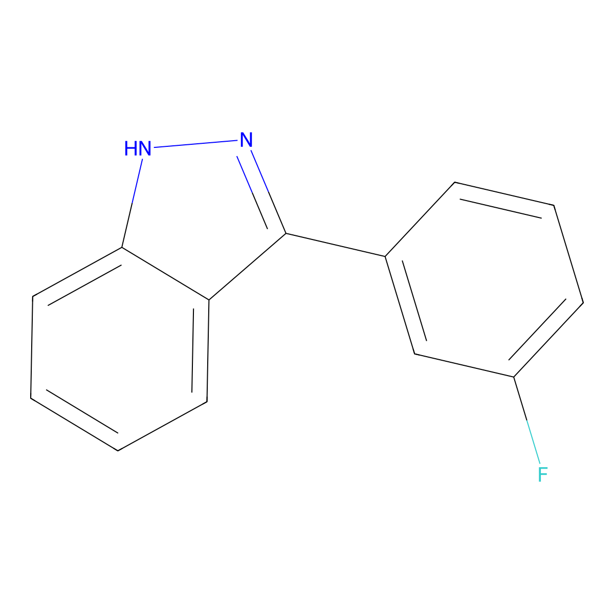 3-(3-fluorophenyl)-1H-indazole molecular structure, CAS 473410-21-8