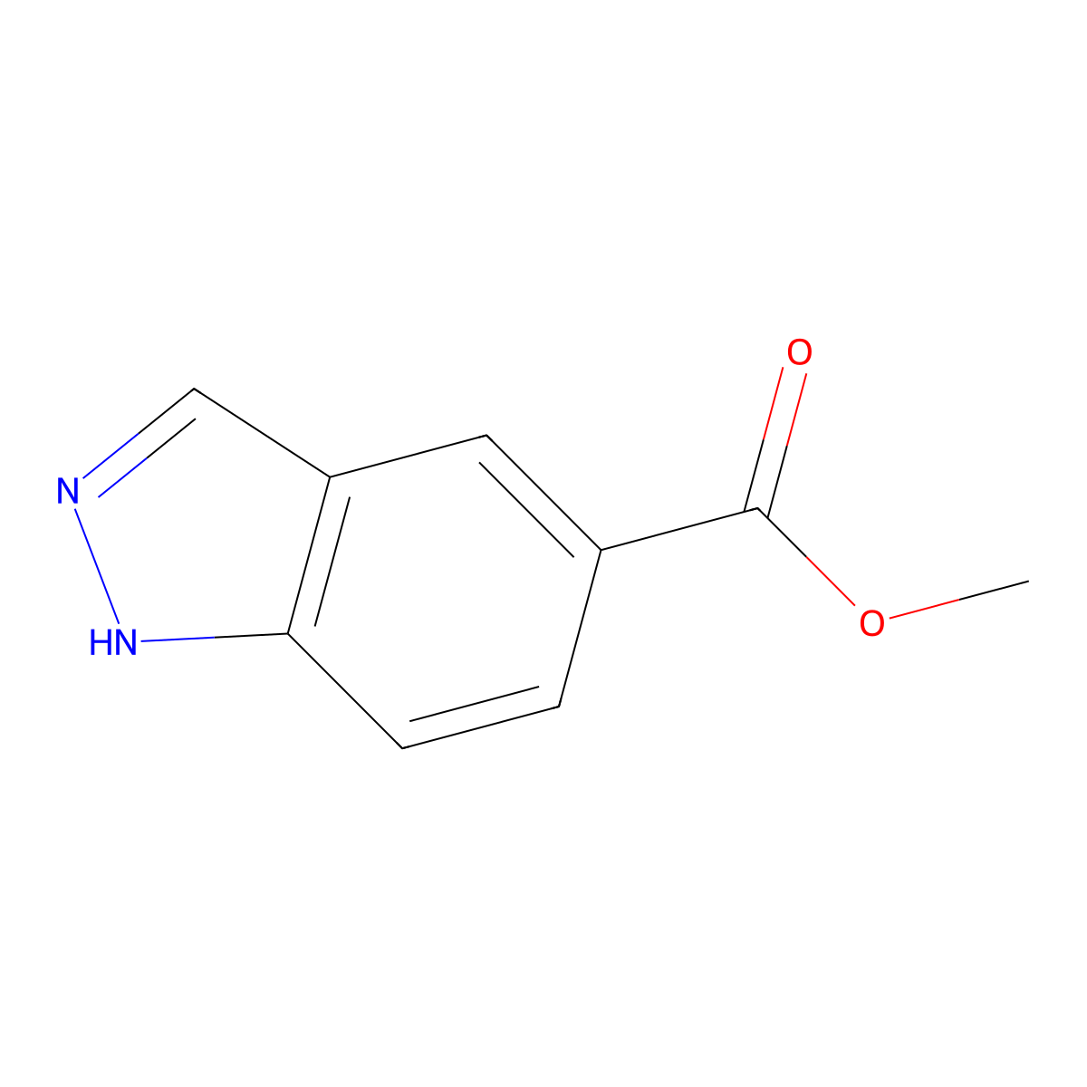 Methyl 1H-indazole-5-carboxylate molecular structure, CAS 473416-12-5