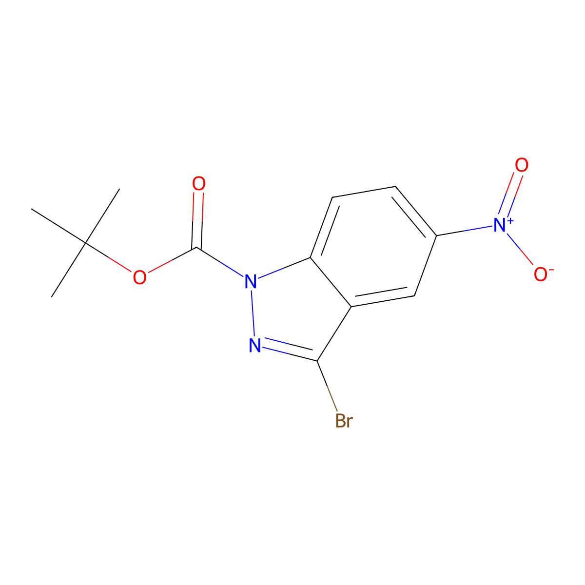 1-Boc-3-bromo-5-nitro-1H-indazole molecular structure, CAS 473416-22-7