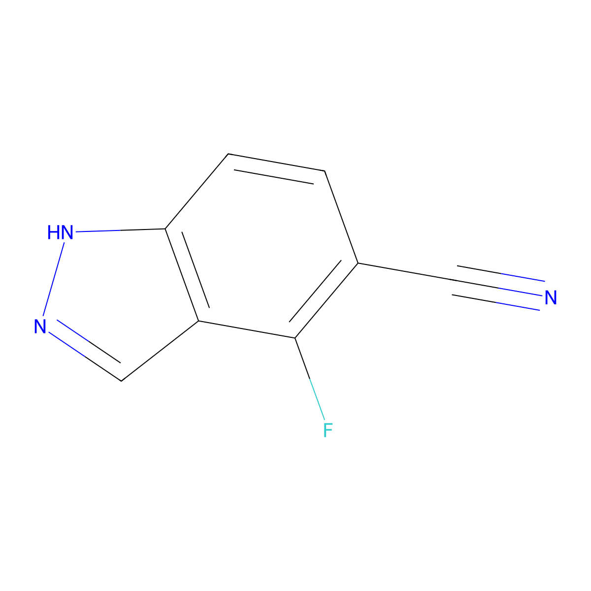 4-fluoro-1H-indazole-5-carbonitrile molecular structure, CAS 473416-81-8