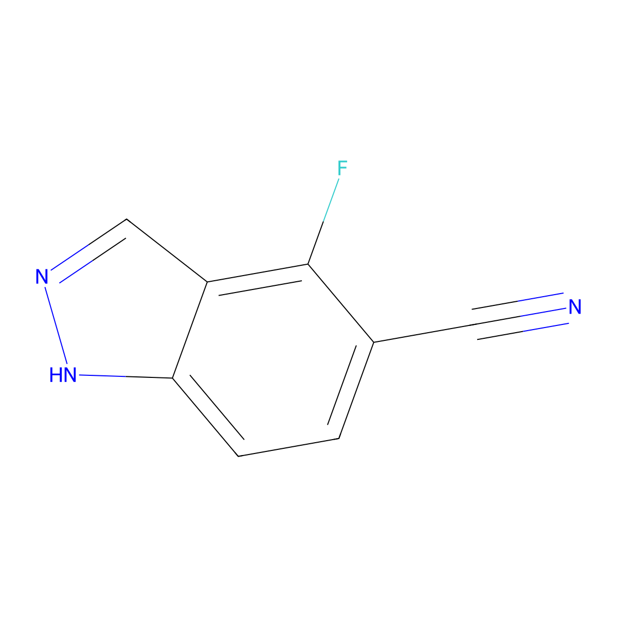 4-fluoro-1H-indazole-5-carbonitrile molecular structure, CAS 473416-81-8