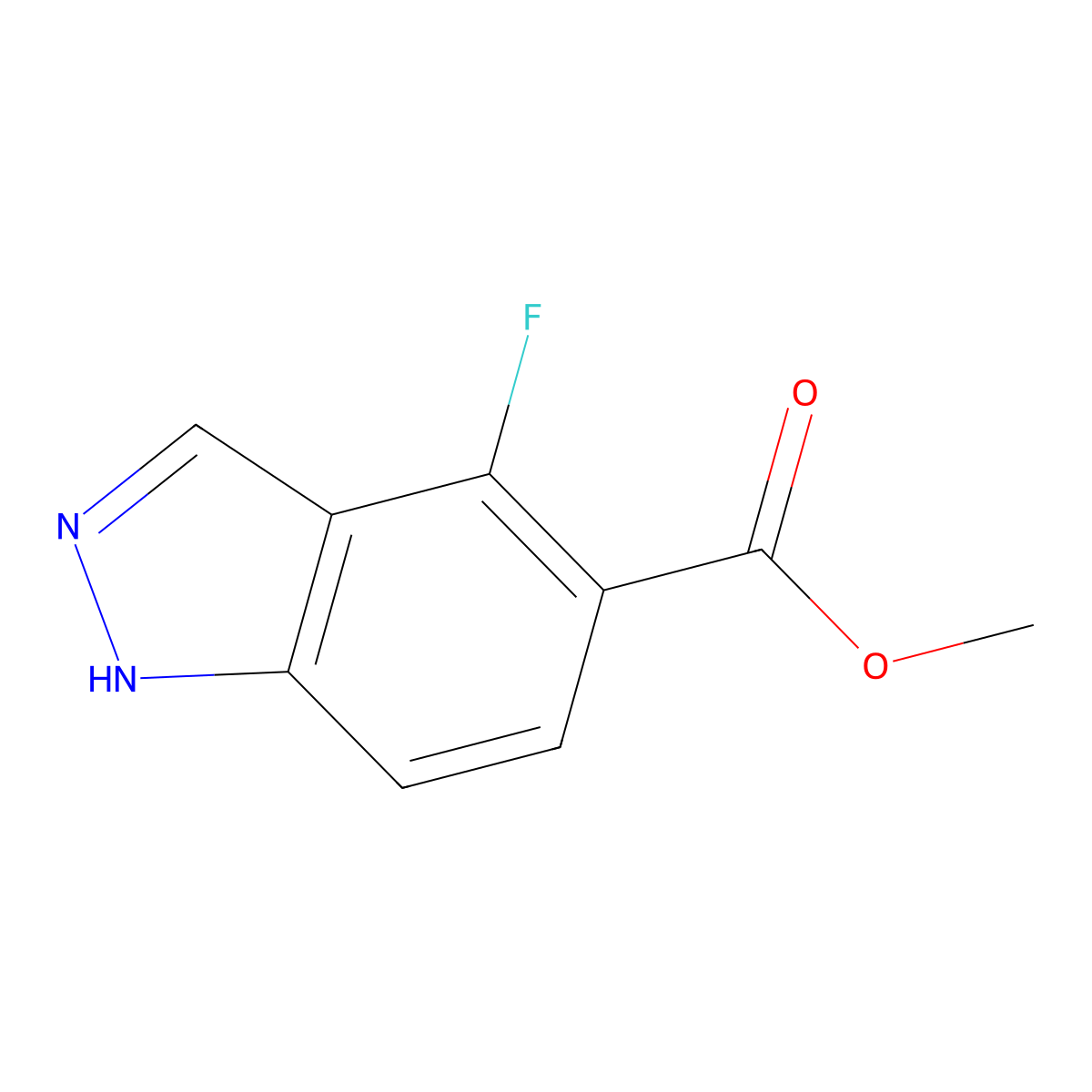 methyl 4-fluoro-1H-indazole-5-carboxylate molecular structure, CAS 473416-82-9