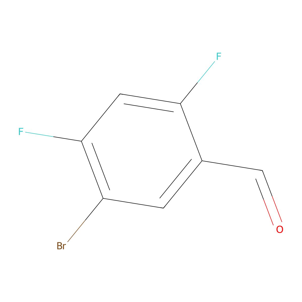 5-Bromo-2,4-difluorobenzaldehyde molecular structure, CAS 473416-91-0