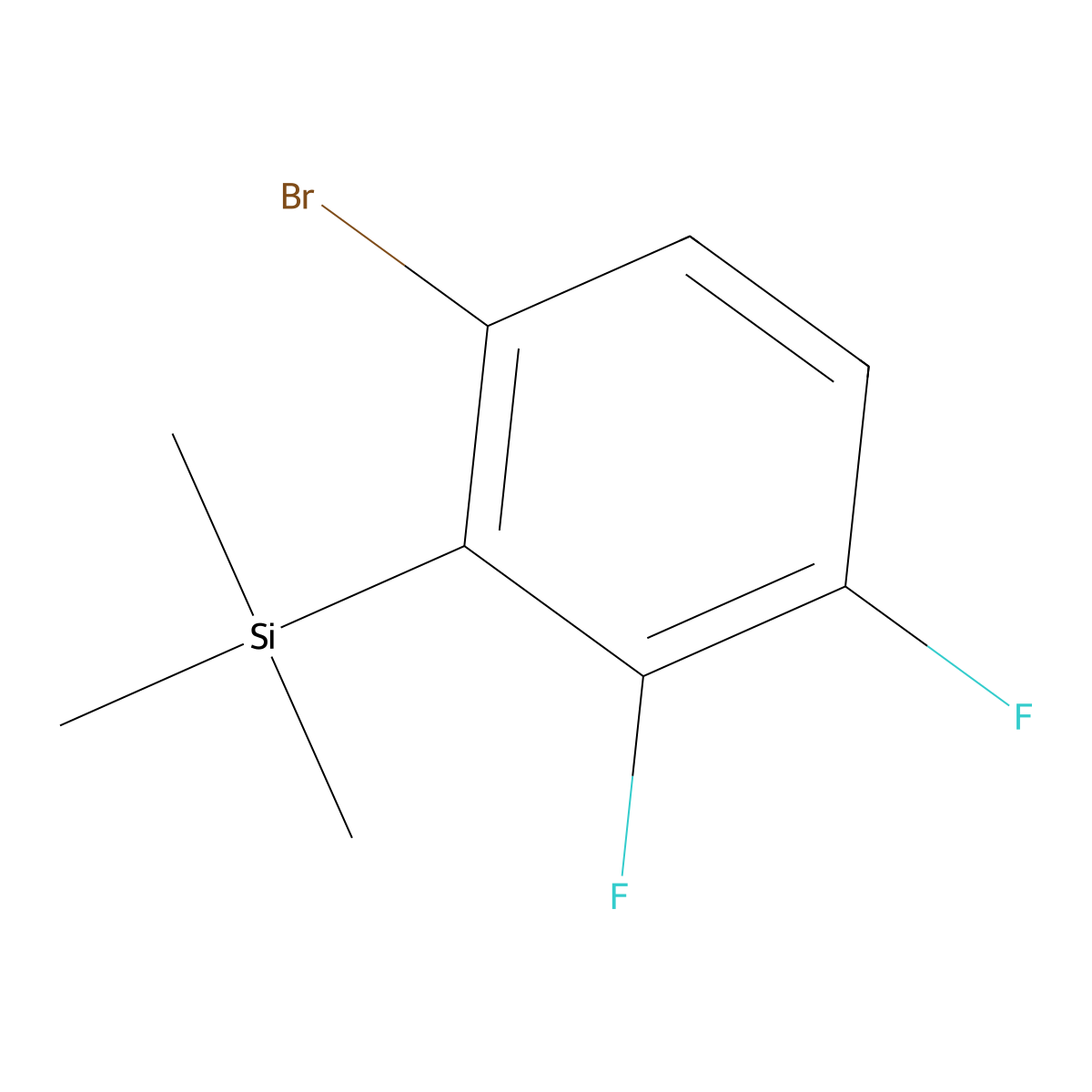 (6-Bromo-2,3-difluorophenyl)trimethylsilane molecular structure, CAS 473417-24-2