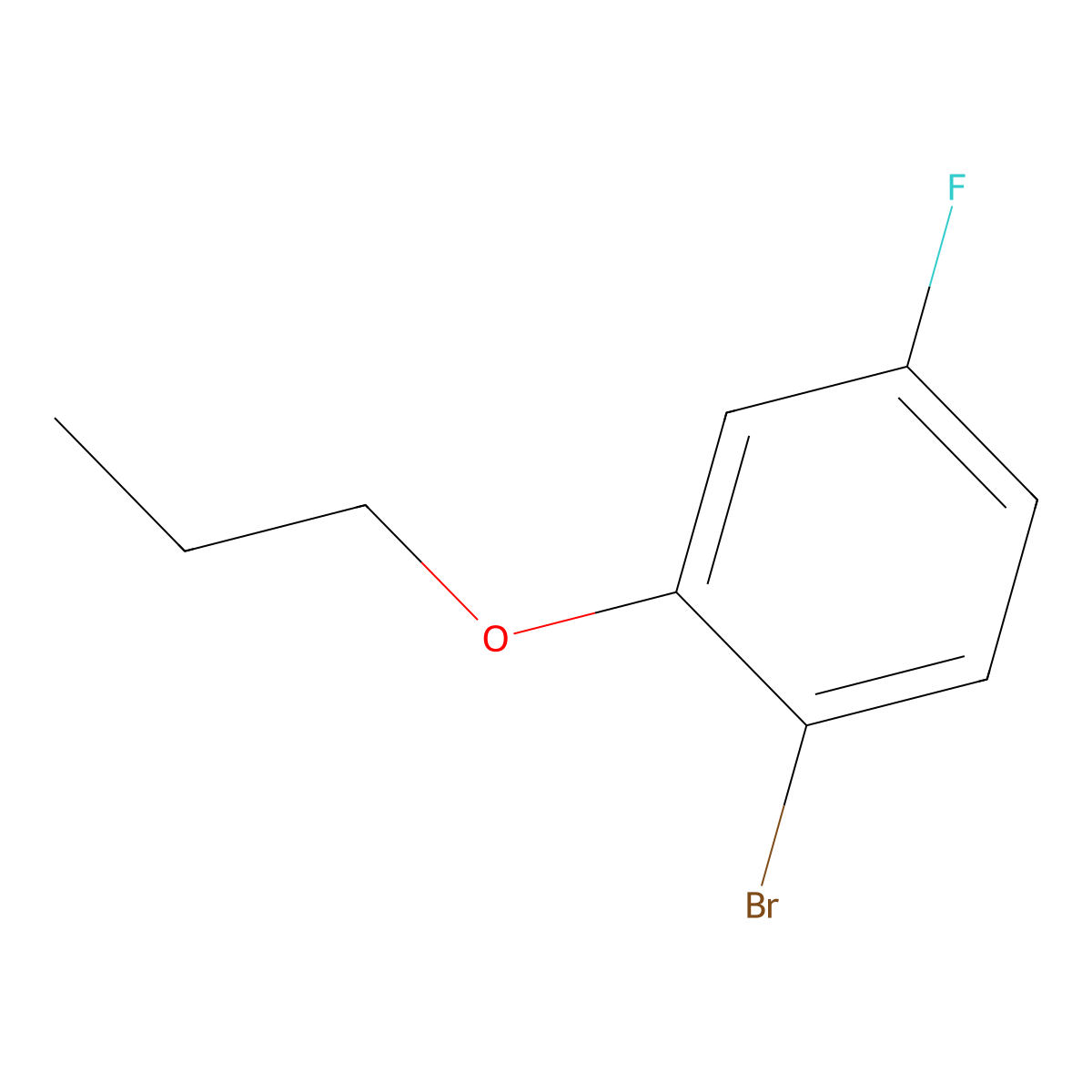 1-Bromo-4-fluoro-2-propoxybenzene molecular structure, CAS 473417-38-8