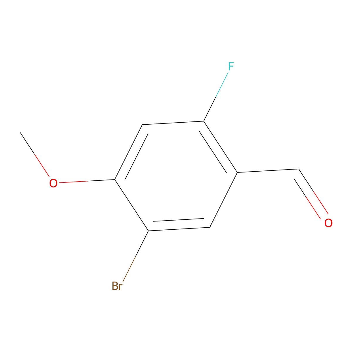 5-Bromo-2-fluoro-4-methoxybenzaldehyde molecular structure, CAS 473417-48-0