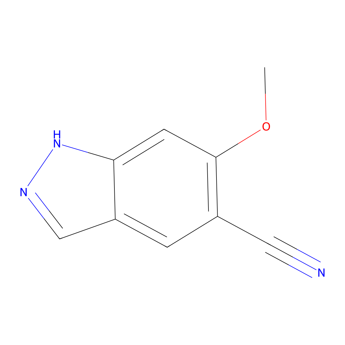6-Methoxy-1H-indazole-5-carbonitrile molecular structure, CAS 473417-50-4
