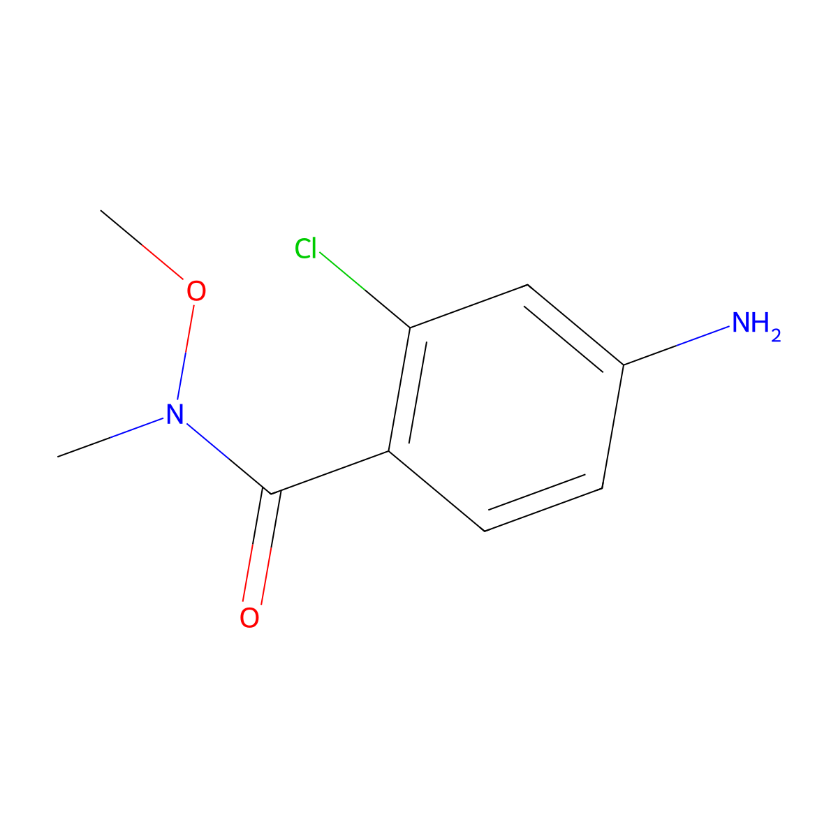 4-amino-2-chloro-N-methoxy-N-methylbenzamide molecular structure, CAS 473422-88-7