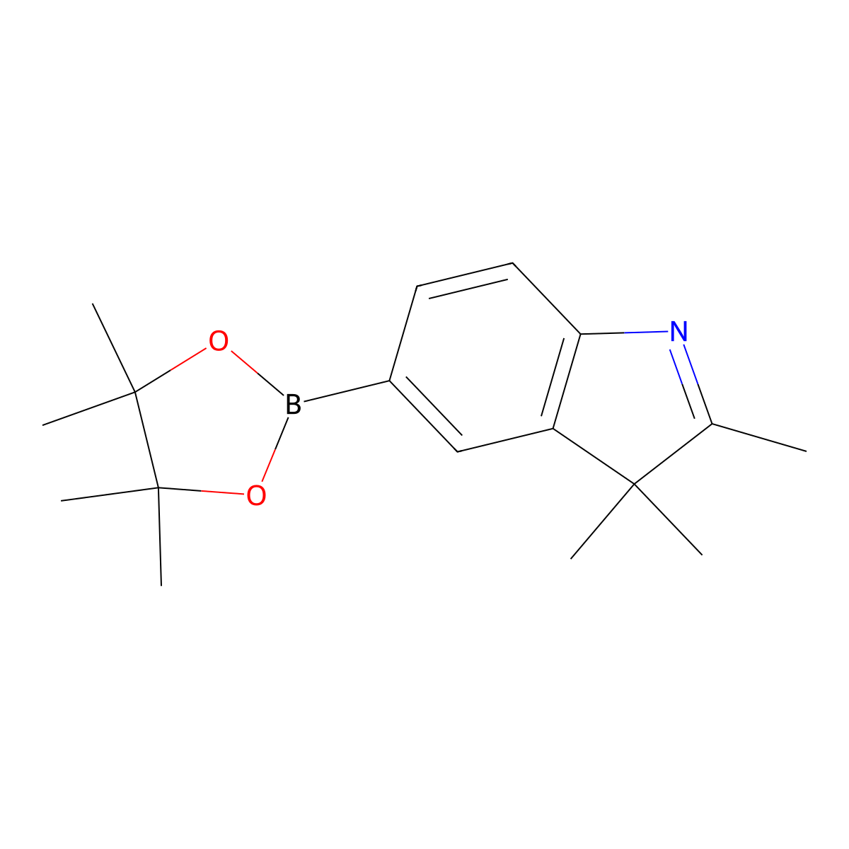 2,3,3-trimethyl-5-(4,4,5,5-tetramethyl-1,3,2-dioxaborolan-2-yl)-3H-Indole molecular structure, CAS 473437-34-2