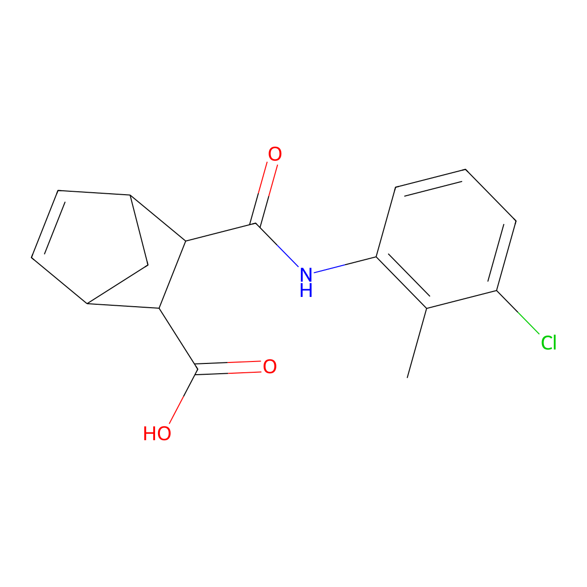 2-[(3-Chloro-2-methylphenyl)carbamoyl]bicyclo[2.2.1]hept-5-ene-3-carboxylic acid molecular structure, CAS 473445-08-8