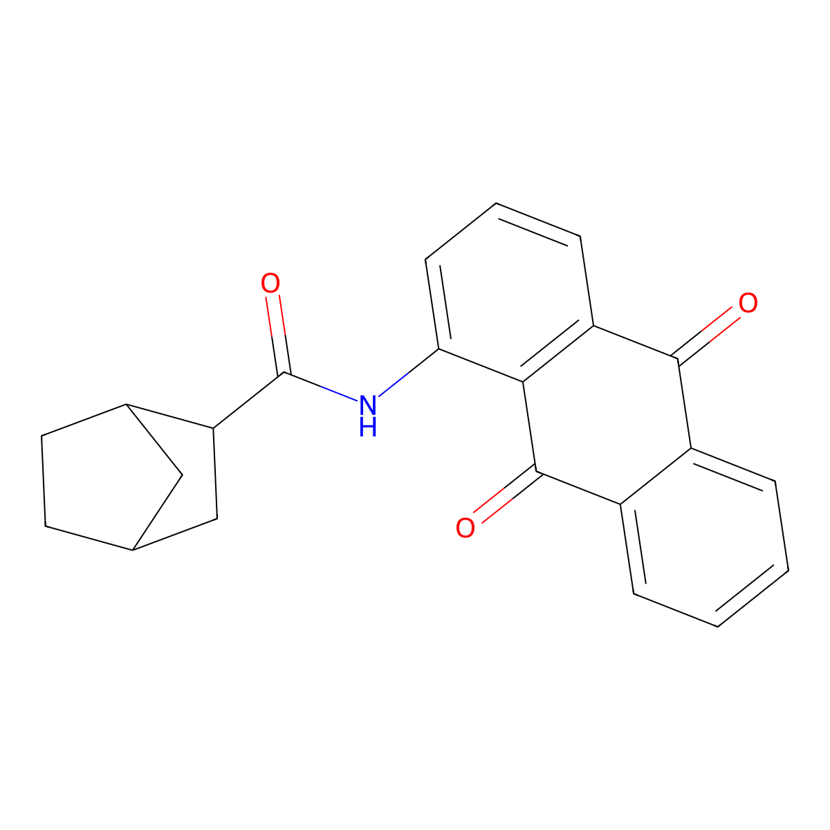 N-(9,10-dioxoanthracen-1-yl)bicyclo[2.2.1]heptane-3-carboxamide molecular structure, CAS 473445-11-3