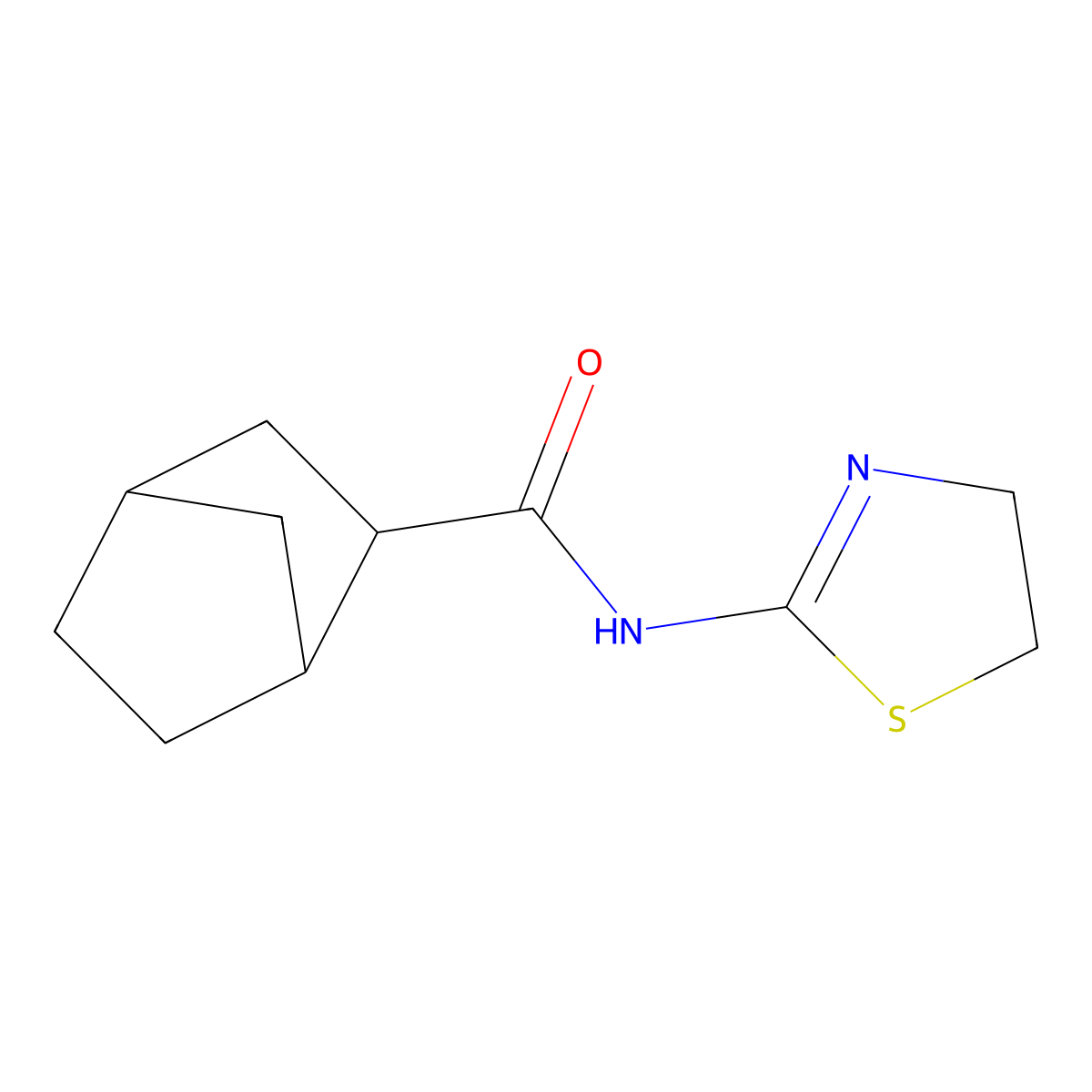N-(4,5-dihydro-1,3-thiazol-2-yl)bicyclo[2.2.1]heptane-2-carboxamide molecular structure, CAS 473445-16-8