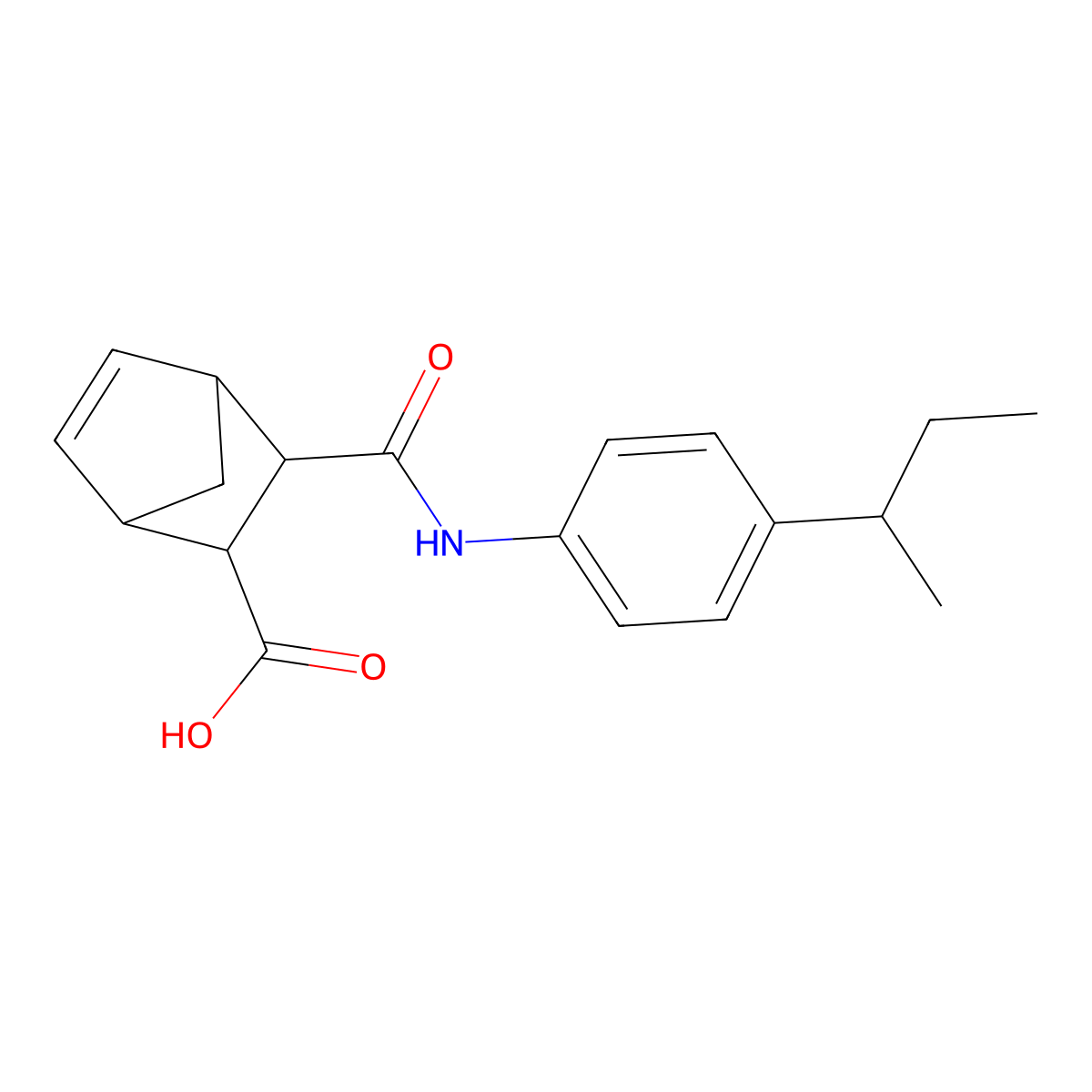 3-[(4-Sec-butylanilino)carbonyl]bicyclo[2.2.1]hept-5-ene-2-carboxylic acid molecular structure, CAS 473445-33-9