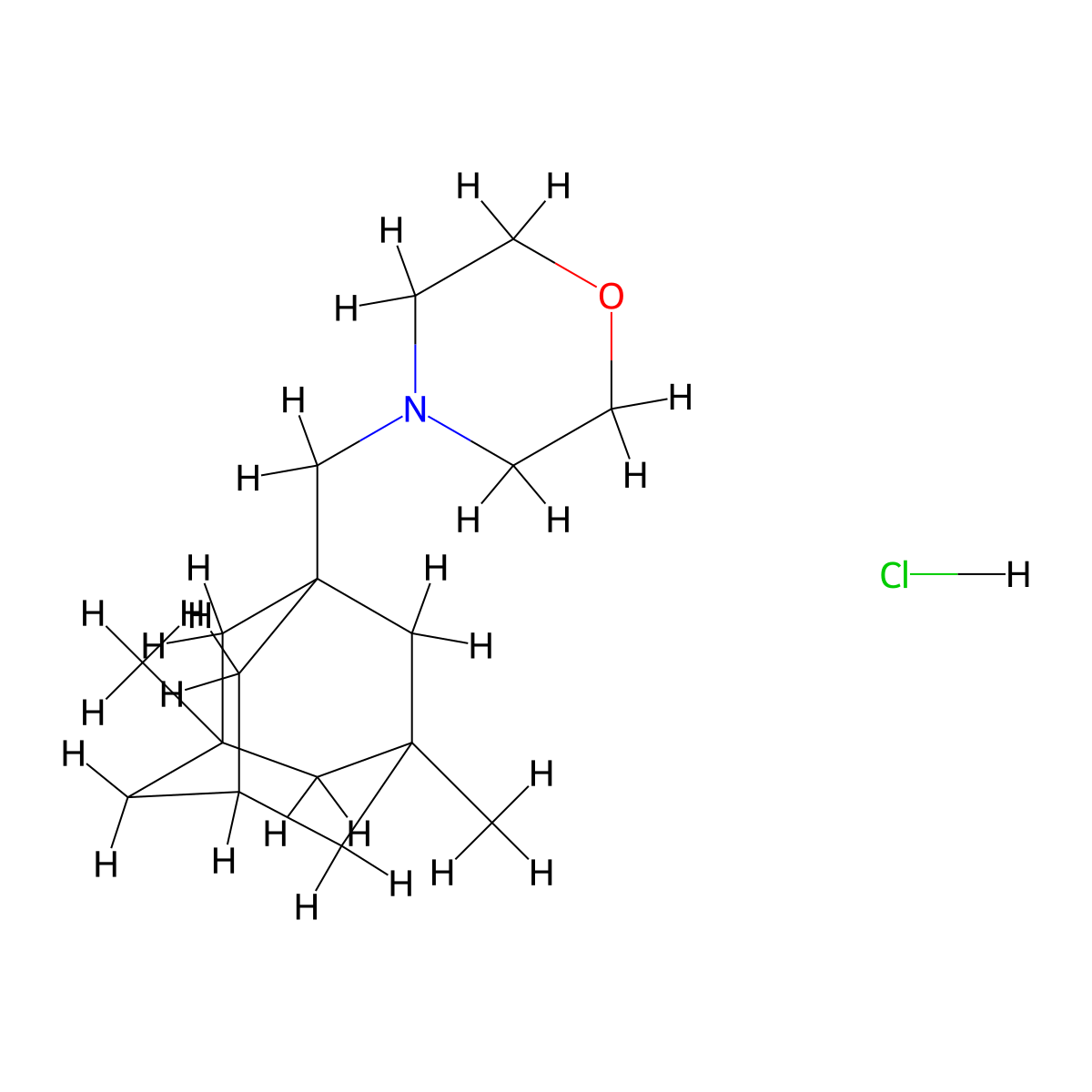 4-[(3,5-Dimethyl-1-adamantyl)methyl]morpholine hydrochloride molecular structure, CAS 473445-47-5