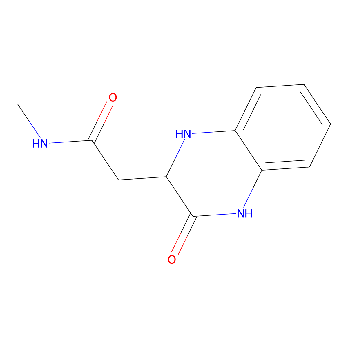 N-methyl-2-(3-oxo-1,2,3,4-tetrahydroquinoxalin-2-yl)acetamide molecular structure, CAS 473445-58-8