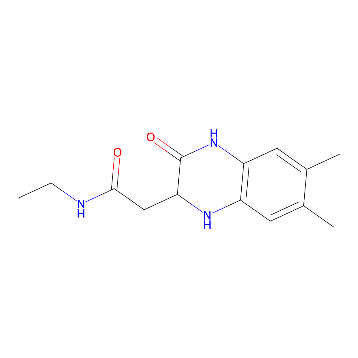 2-(6,7-dimethyl-3-oxo-1,2,3,4-tetrahydroquinoxalin-2-yl)-N-ethylacetamide molecular structure, CAS 473445-62-4