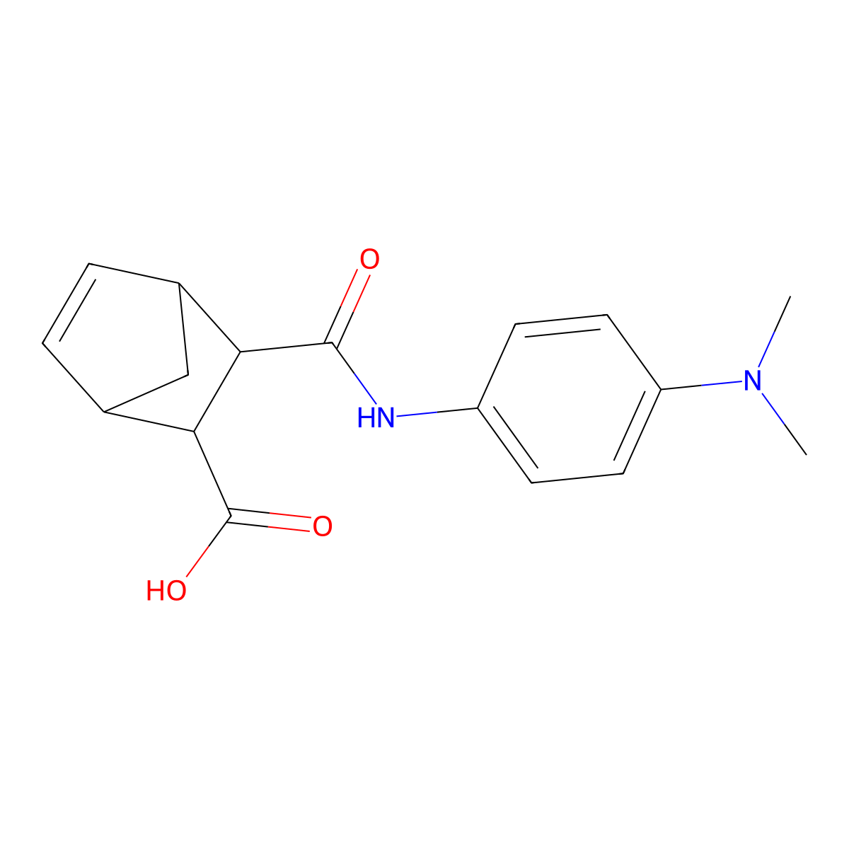 3-{[4-(Dimethylamino)anilino]carbonyl}bicyclo[2.2.1]hept-5-ene-2-carboxylic acid molecular structure, CAS 473445-64-6