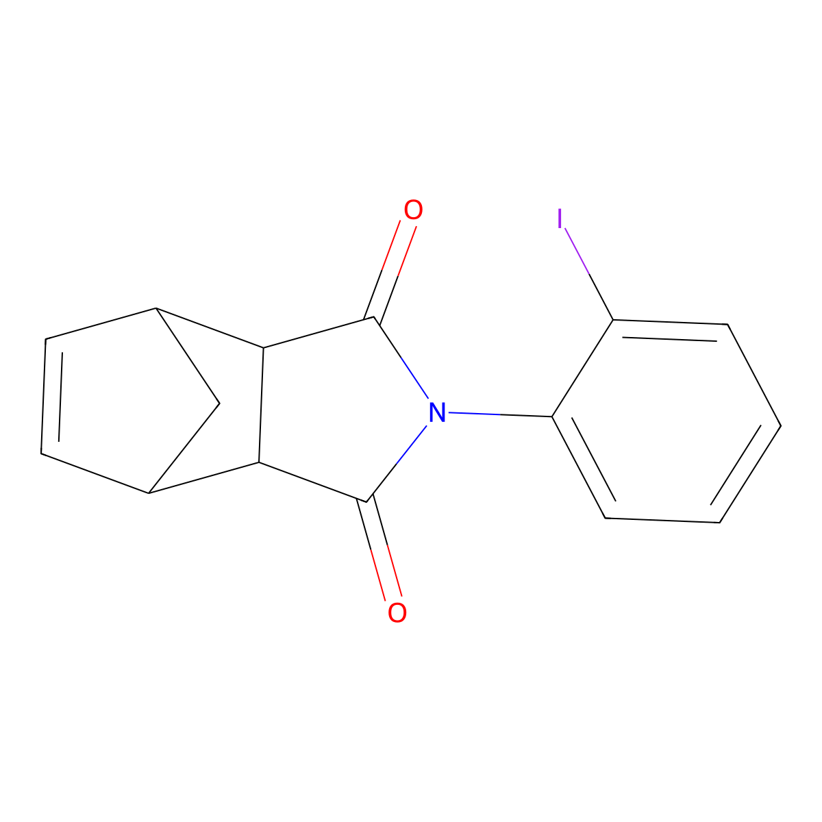 2-(2-iodophenyl)-3a,4,7,7a-tetrahydro-1H-4,7-methanoisoindole-1,3(2H)-dione molecular structure, CAS 473448-33-8