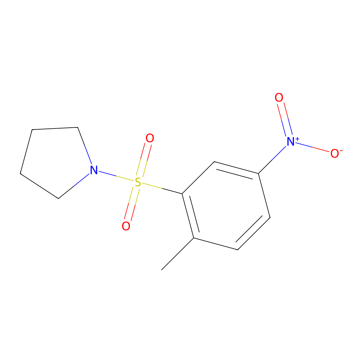 1-[(2-Methyl-5-nitrobenzene)sulfonyl]pyrrolidine molecular structure, CAS 473476-89-0