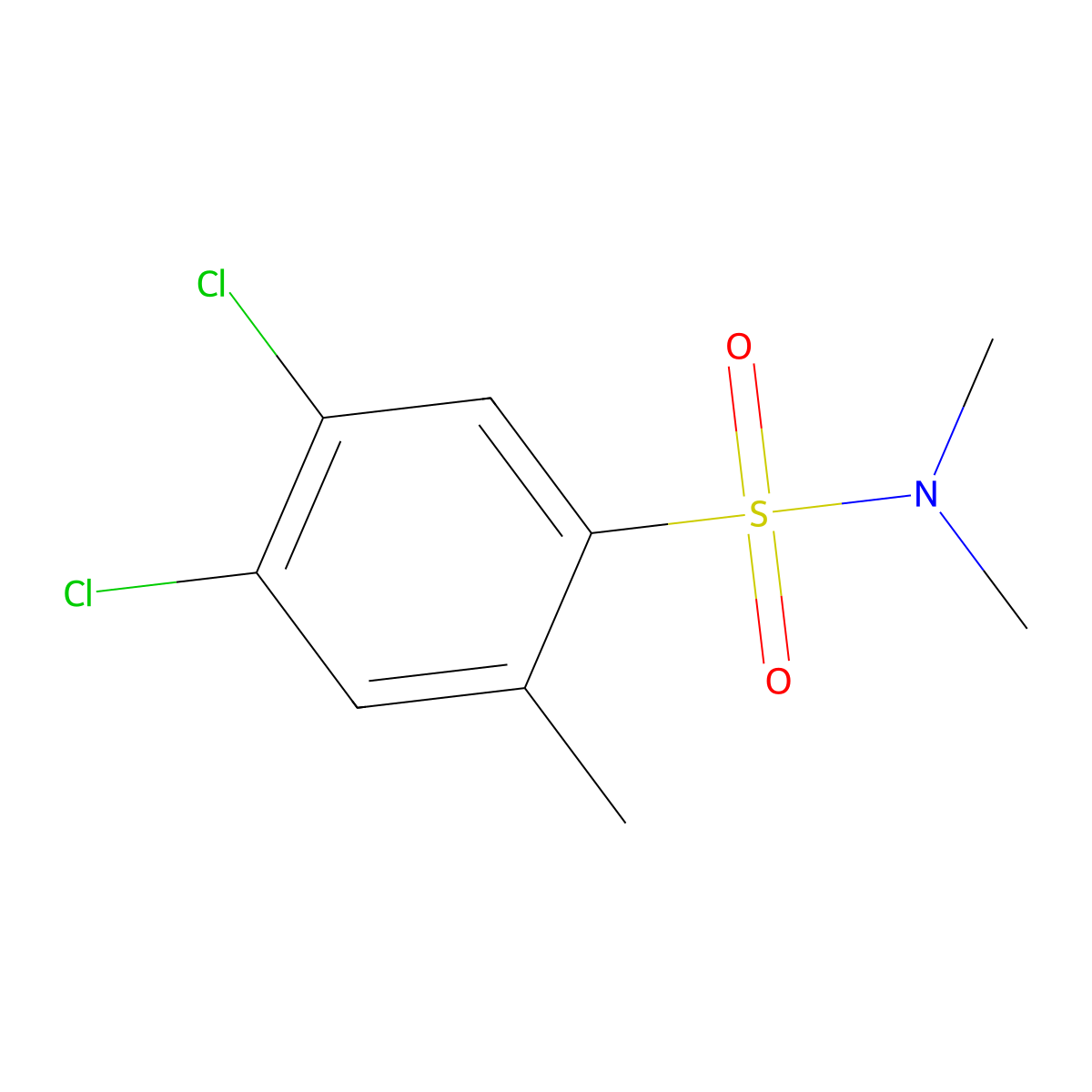 4,5-dichloro-N,N,2-trimethylbenzenesulfonamide molecular structure, CAS 473477-01-9