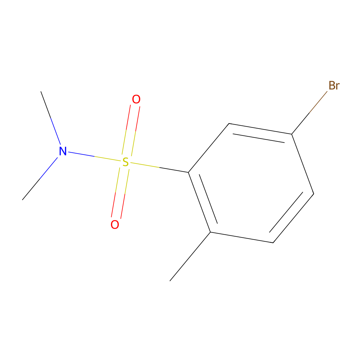 5-bromo-N,N,2-trimethylbenzenesulfonamide molecular structure, CAS 473477-02-0