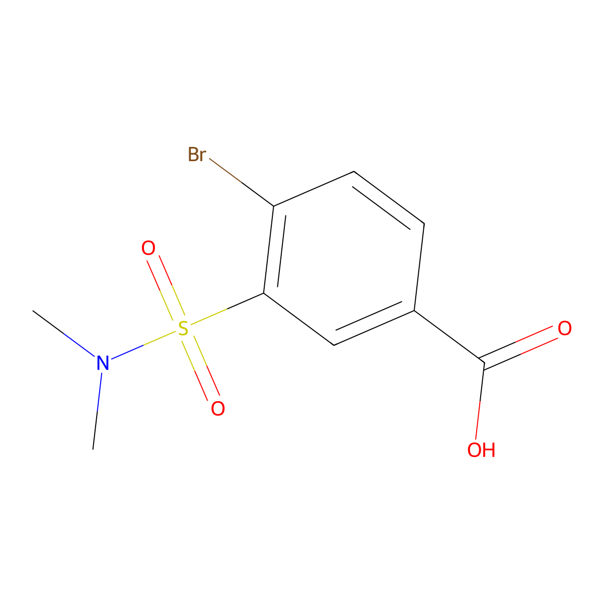 4-bromo-3-(dimethylsulfamoyl)benzoic Acid molecular structure, CAS 473477-03-1