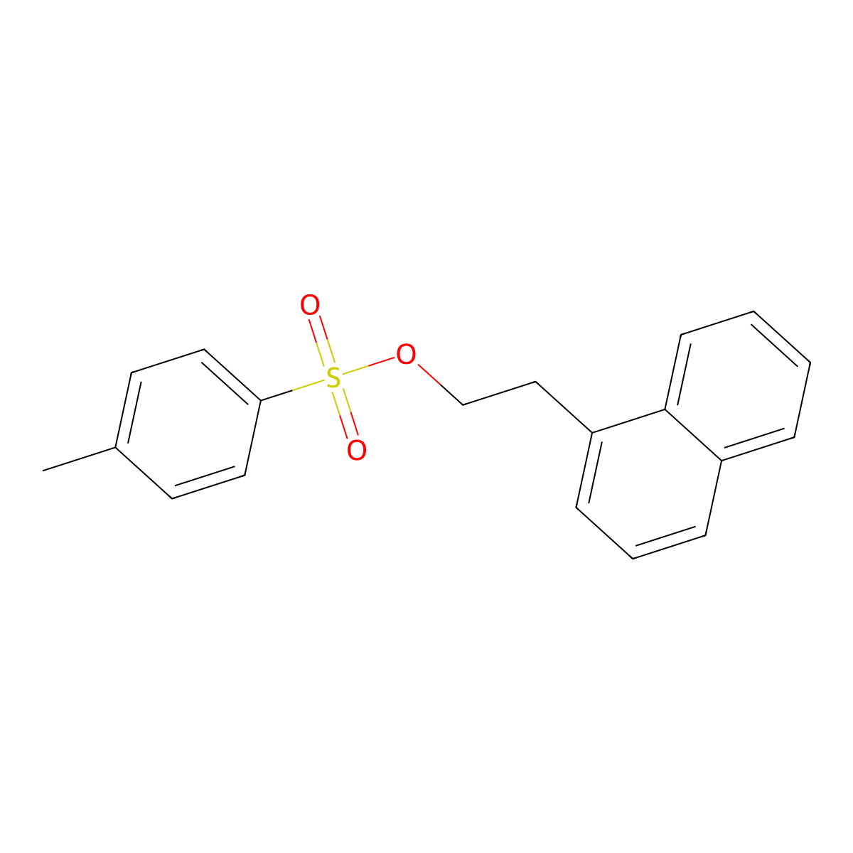 2-(Naphthalen-1-yl)ethyl 4-methylbenzenesulfonate molecular structure, CAS 4735-54-0