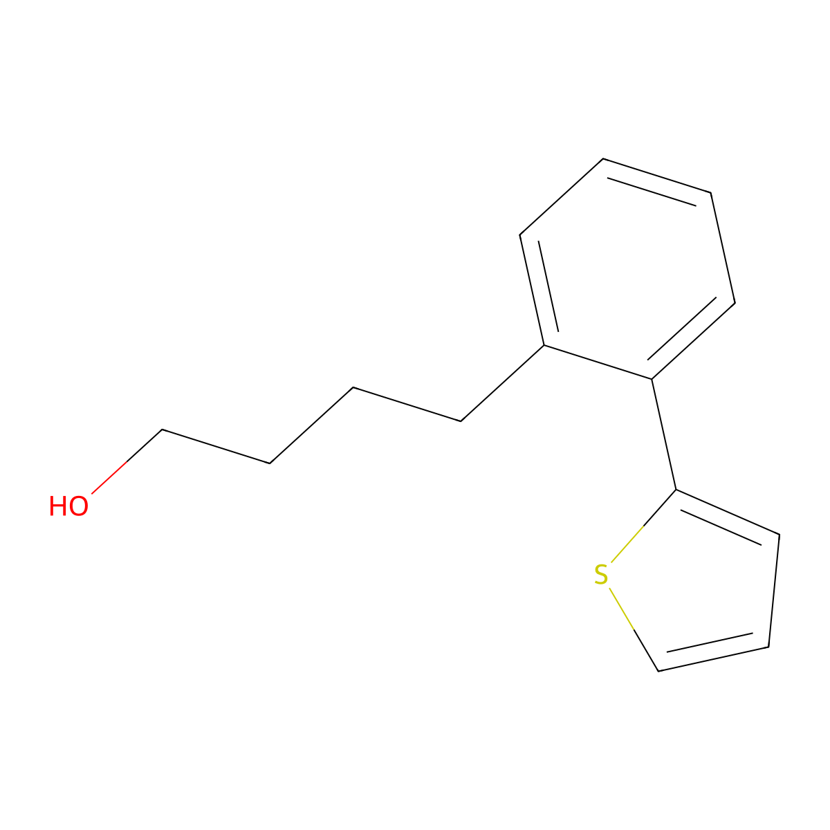 4-(2-Thien-2-yl-phenyl)-butan-1-ol molecular structure, CAS 473528-59-5
