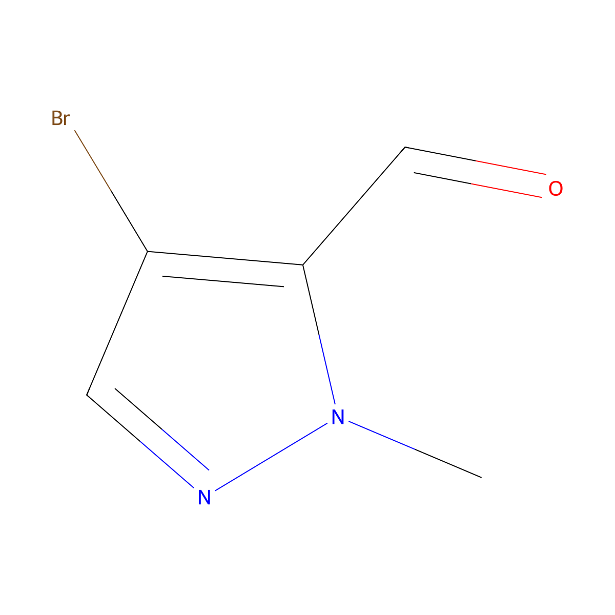 4-bromo-1-methyl-1H-pyrazole-5-carbaldehyde molecular structure, CAS 473528-88-0
