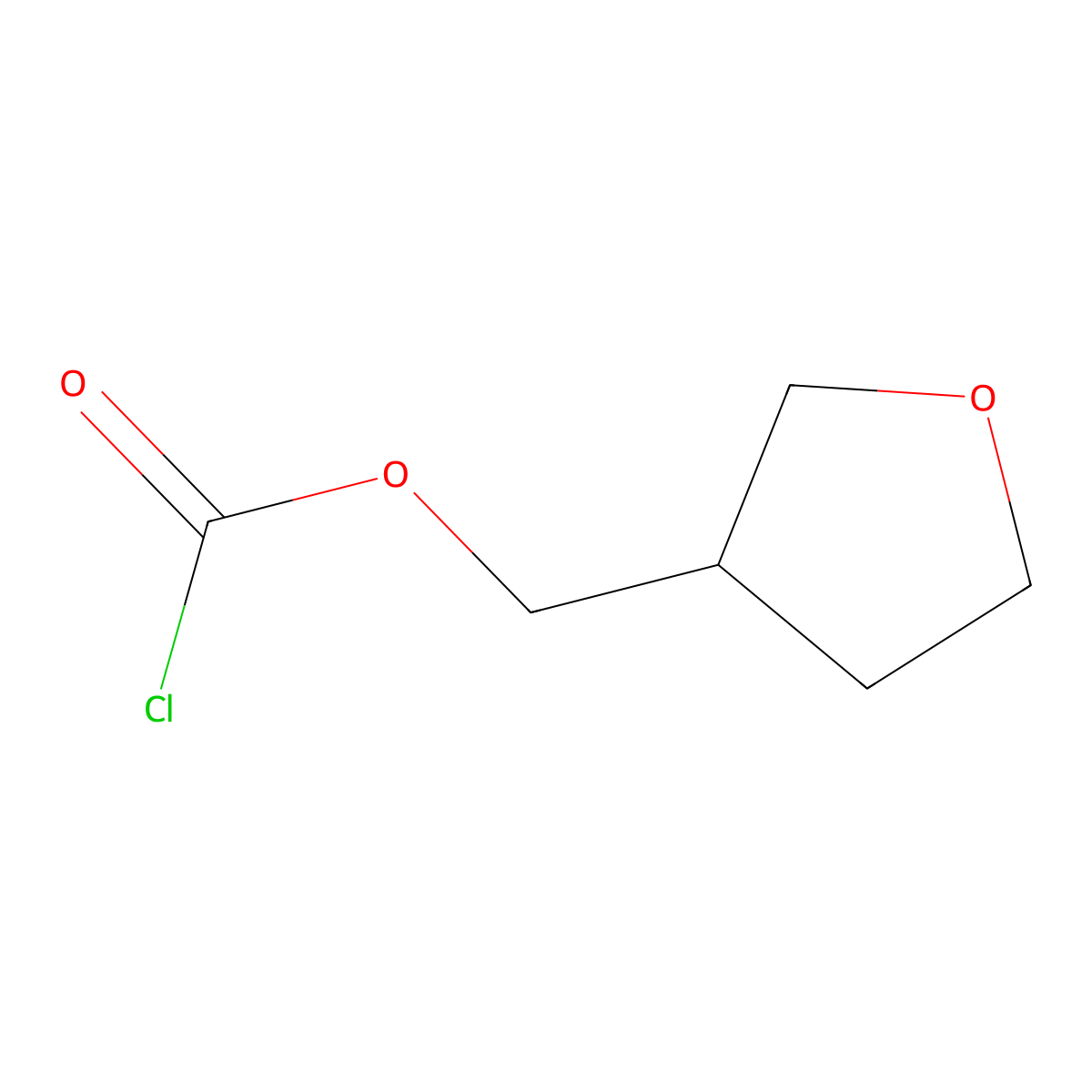 (Oxolan-3-yl)methyl chloroformate molecular structure, CAS 473531-01-0