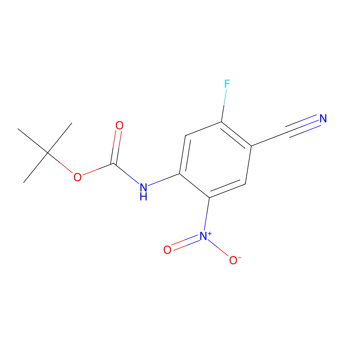 4-(Boc-amino)-2-fluoro-5-nitrobenzonitrile molecular structure, CAS 473537-38-1