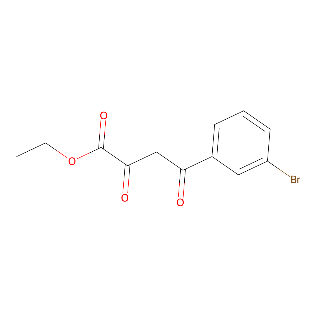 Ethyl 4-(3-bromophenyl)-2,4-dioxobutanoate molecular structure, CAS 473537-92-7