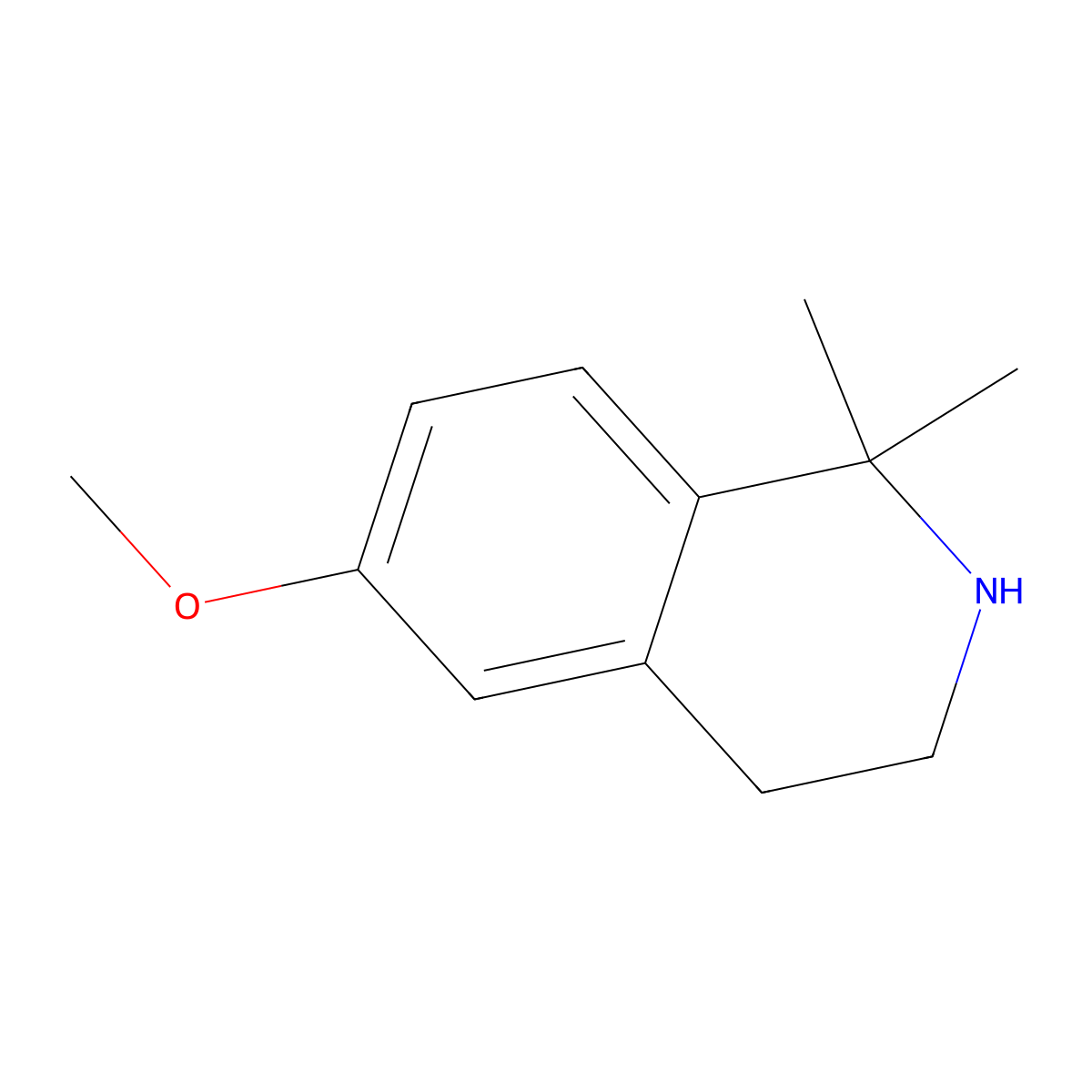 6-Methoxy-1,1-dimethyl-1,2,3,4-tetrahydroisoquinoline molecular structure, CAS 473544-78-4