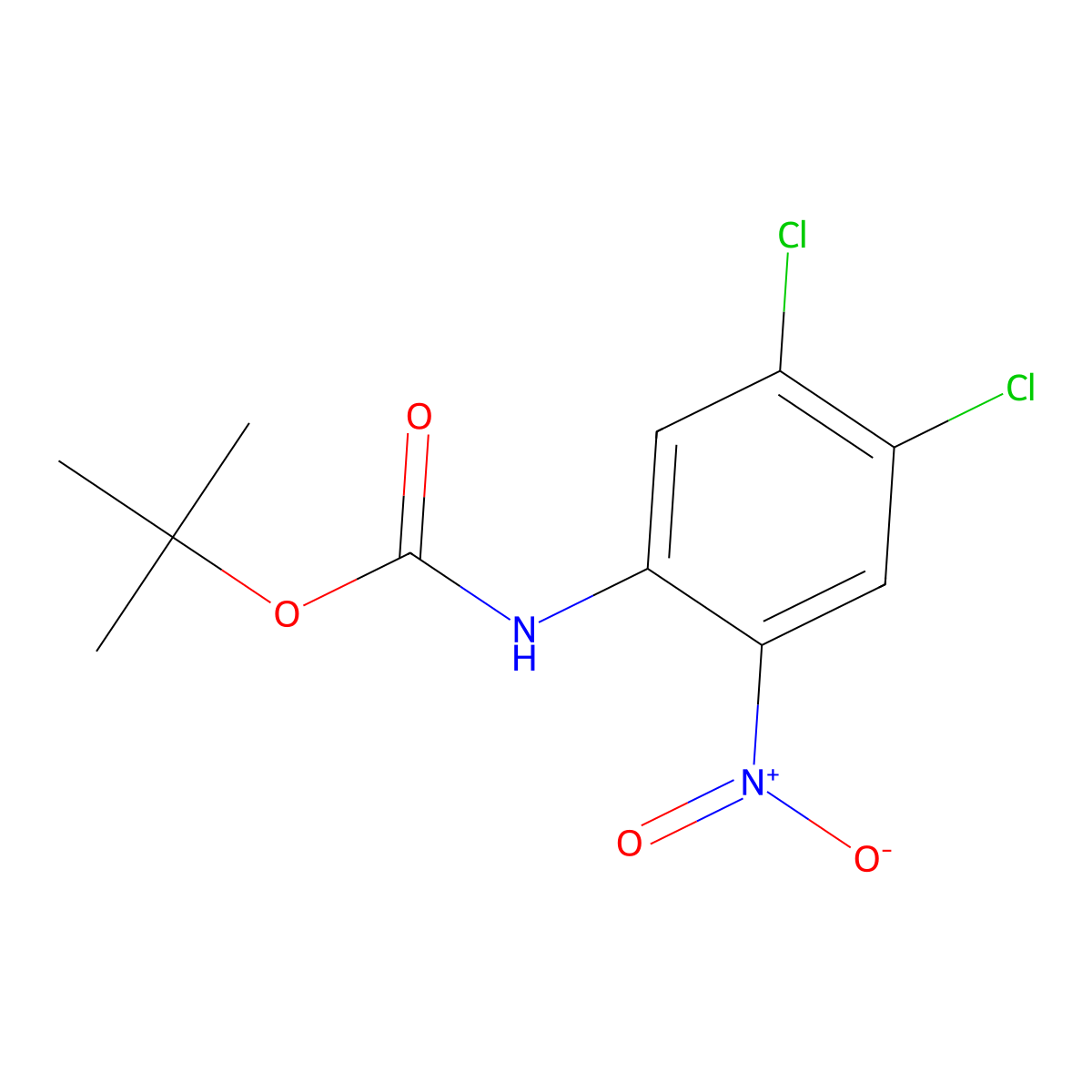 tert-butyl N-(4,5-dichloro-2-nitrophenyl)carbamate molecular structure, CAS 473547-07-8
