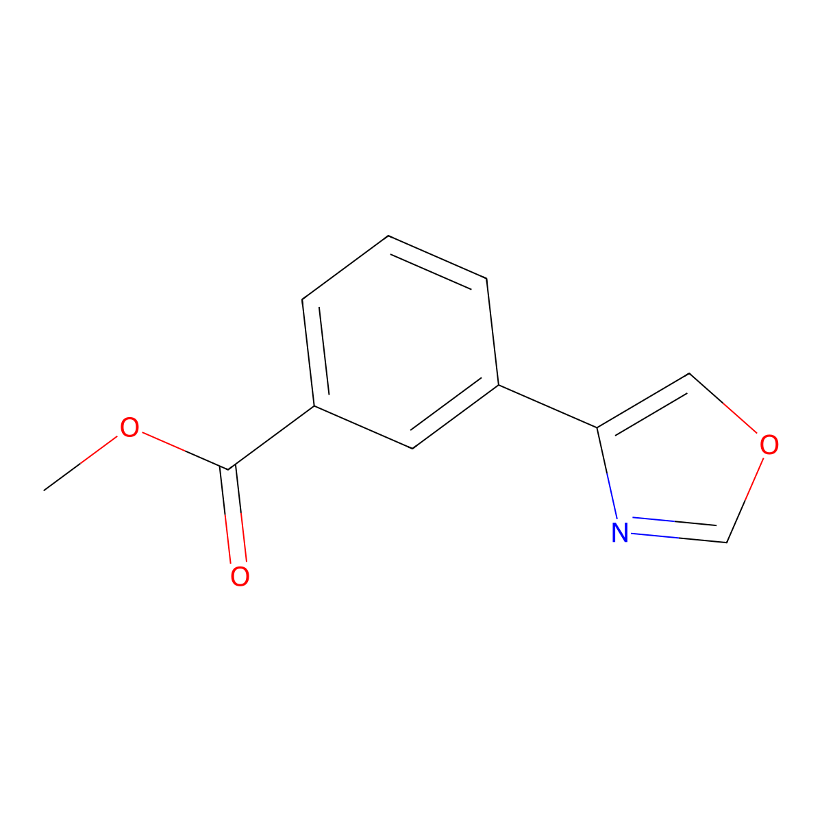 Methyl 3-(oxazol-4-yl)benzoate molecular structure, CAS 473548-55-9