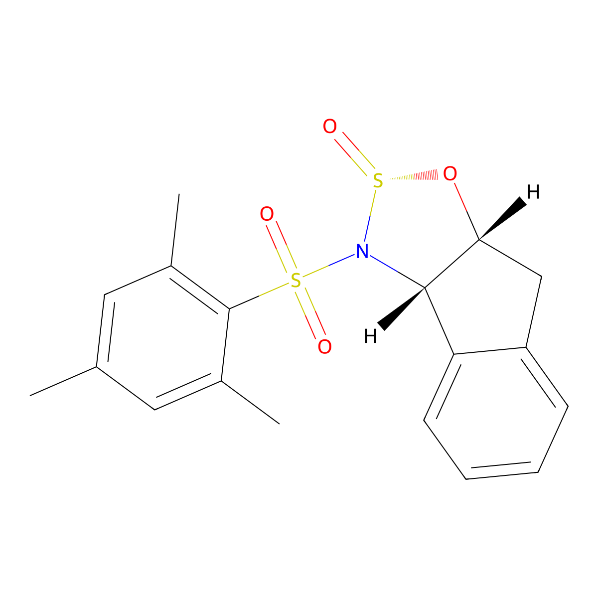 (2R,3AS,8AR)-3-(Mesitylsulfonyl)-3,3A,8,8A-tetrahydroindeno[1,2-D][1,2,3]oxathiazole 2-oxide molecular structure, CAS 473554-02-8