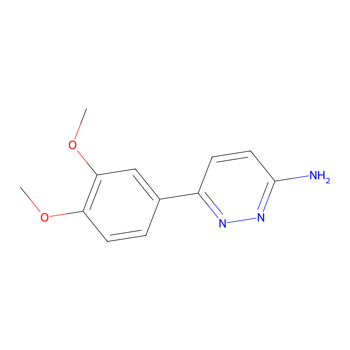 6-(3,4-Dimethoxy-phenyl)-pyridazin-3-ylamine molecular structure, CAS 473554-85-7