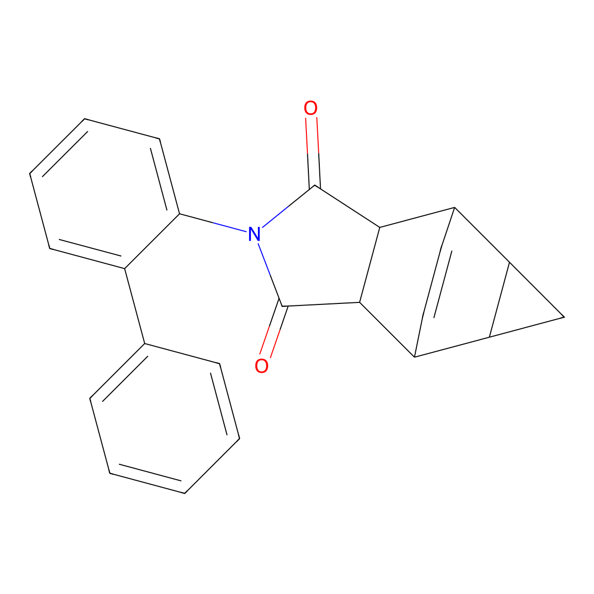 2-(biphenyl-2-yl)hexahydro-4,6-ethenocyclopropa[f]isoindole-1,3(2H,3aH)-dione molecular structure, CAS 473562-39-9