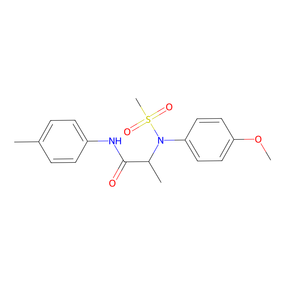 2-(4-methoxy-N-methylsulfonylanilino)-N-(4-methylphenyl)propanamide molecular structure, CAS 473565-17-2