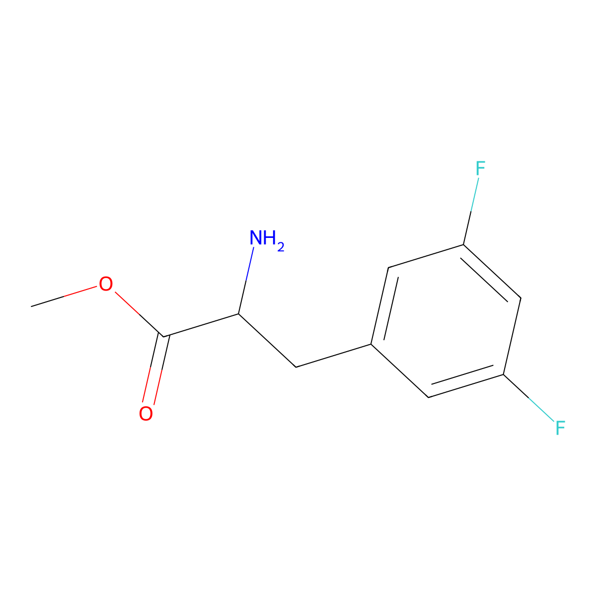 Methyl (2S)-2-amino-3-(3,5-difluorophenyl)propanoate molecular structure, CAS 473567-59-8