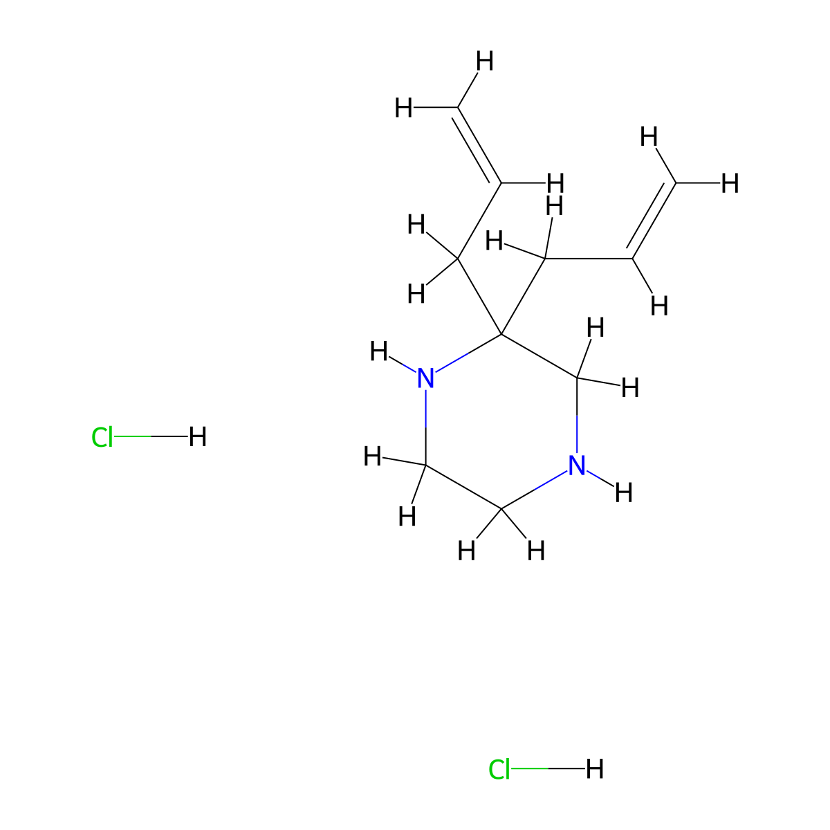 2,2-Diallylpiperazine dihydrochloride molecular structure, CAS 473573-81-8