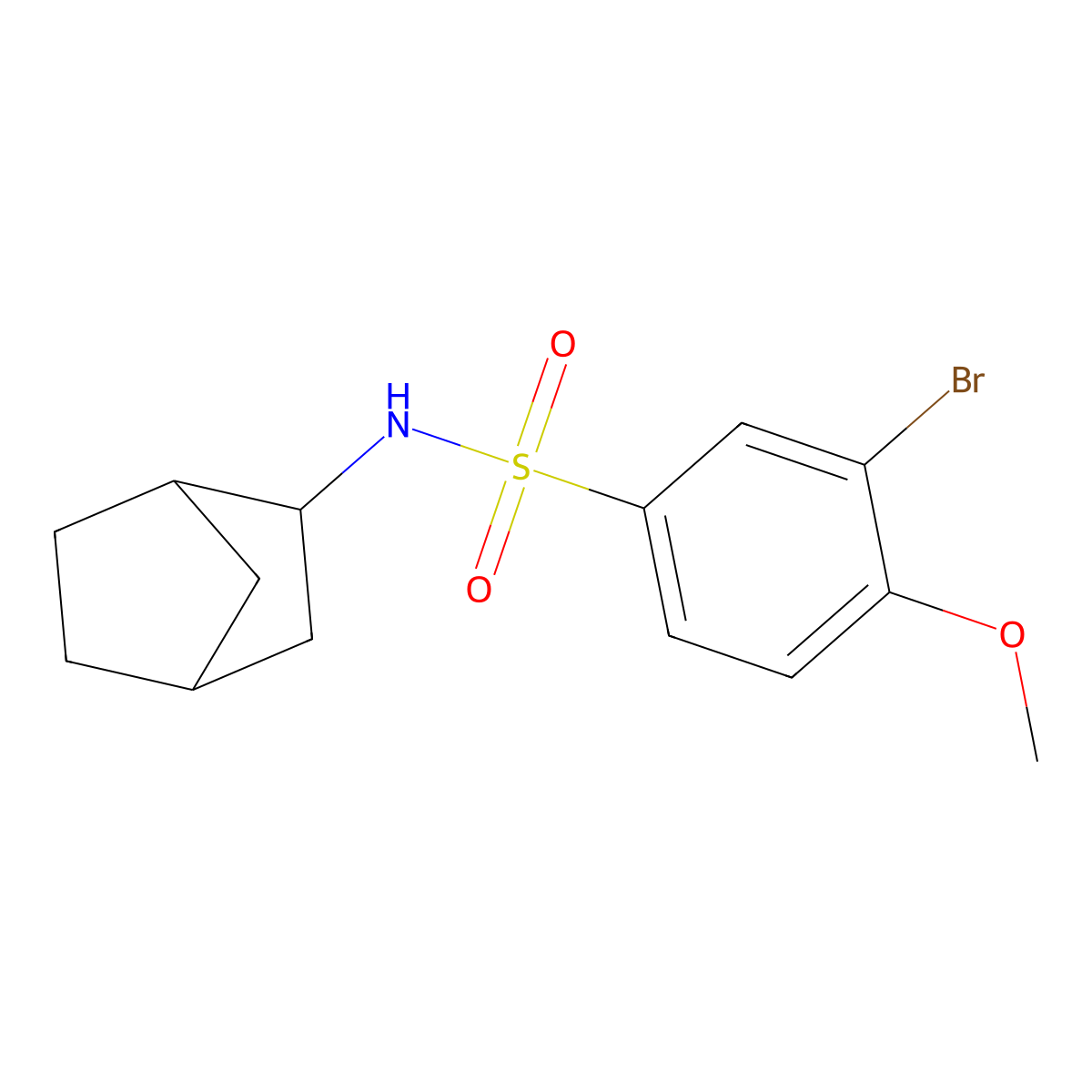 N-(3-bicyclo[2.2.1]heptanyl)-3-bromo-4-methoxybenzenesulfonamide molecular structure, CAS 473574-16-2