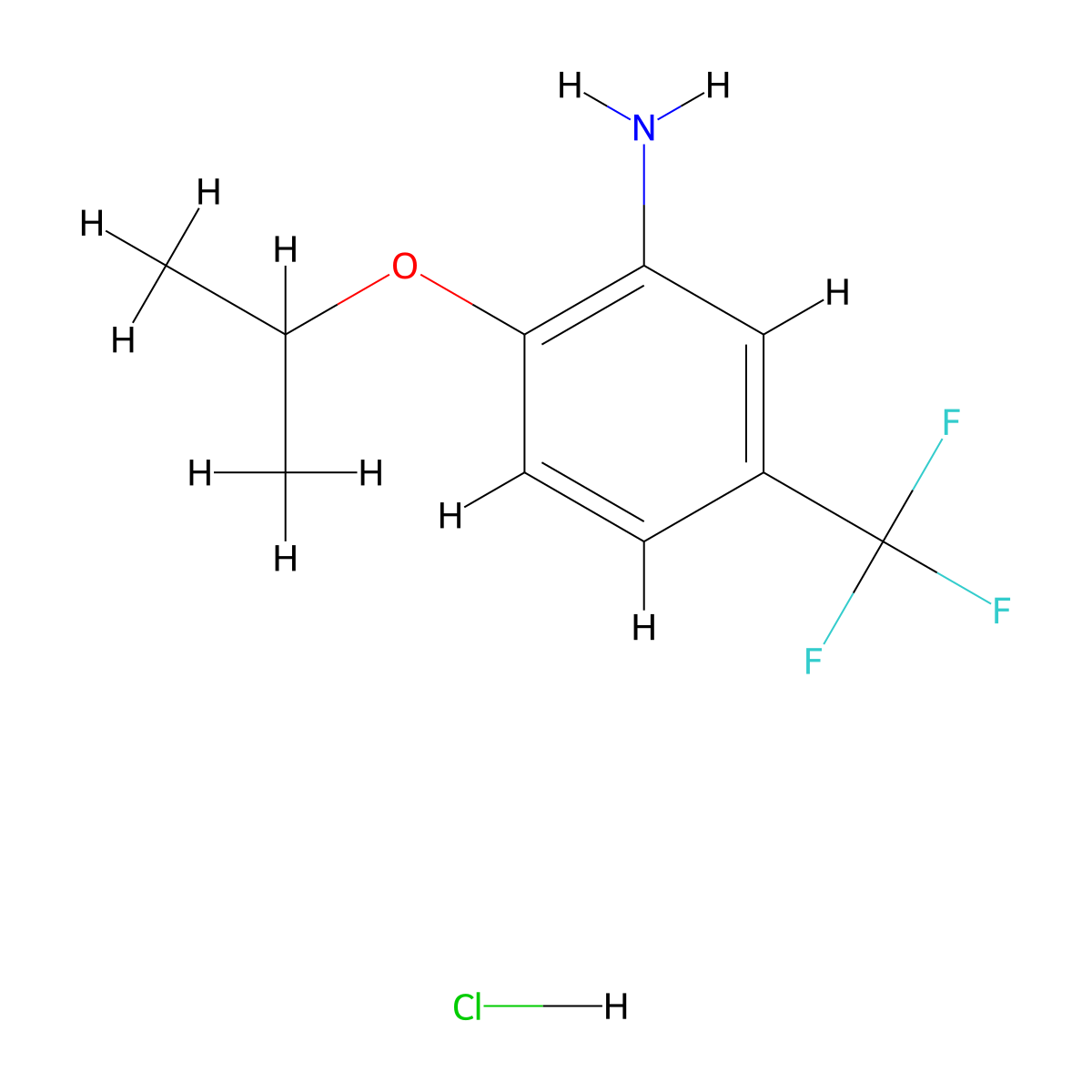 2-Isopropoxy-5-(trifluoromethyl)aniline hydrochloride molecular structure, CAS 473574-83-3