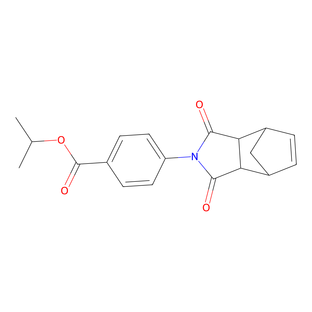 Isopropyl 4-(3,5-dioxo-4-azatricyclo[5.2.1.0~2,6~]dec-8-en-4-yl)benzoate molecular structure, CAS 473576-70-4