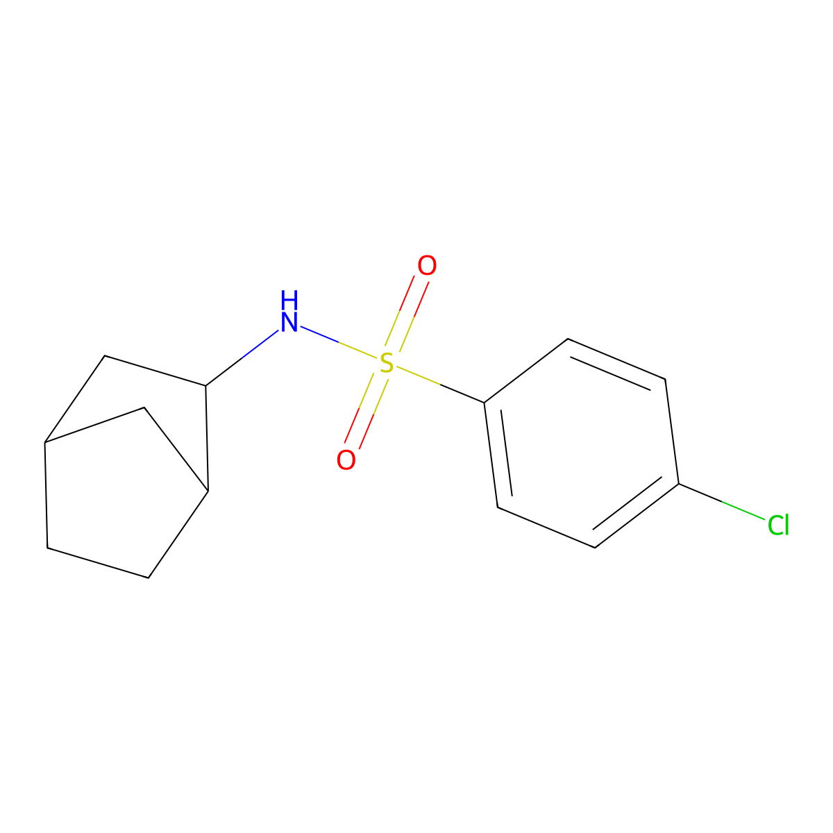 N-(3-bicyclo[2.2.1]heptanyl)-4-chlorobenzenesulfonamide molecular structure, CAS 473576-78-2
